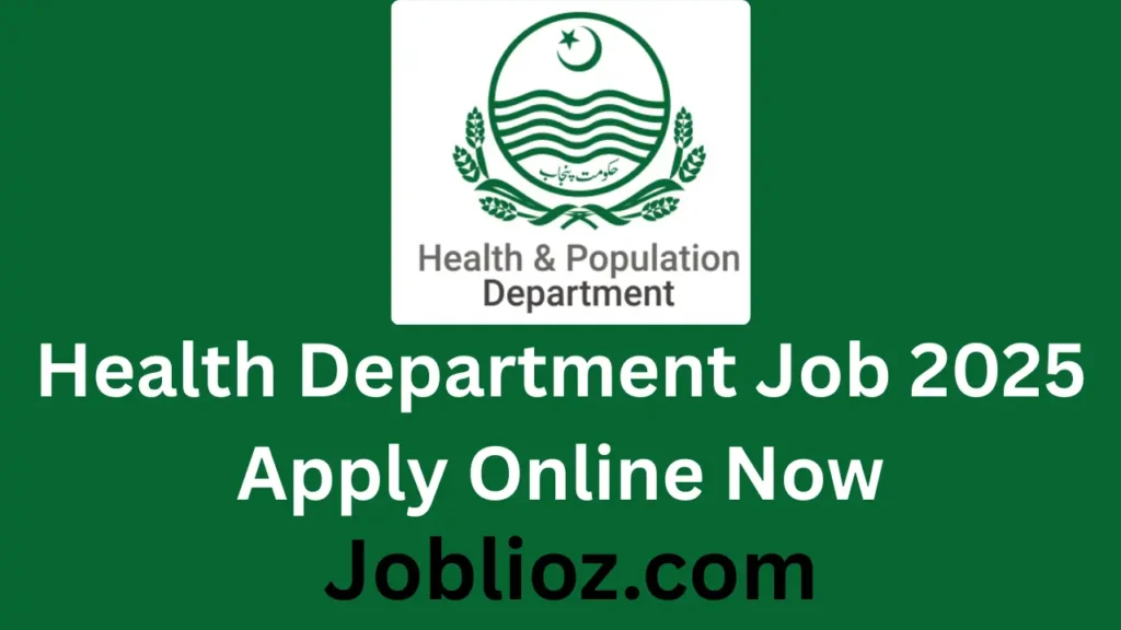Health Department Job 2025 Apply Online Now