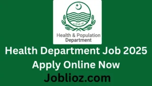 Health Department Job 2025 Apply Online Now