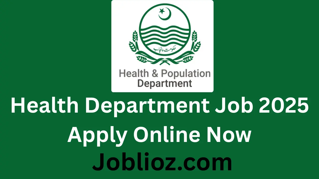 Health Department Job 2025 Apply Online Now