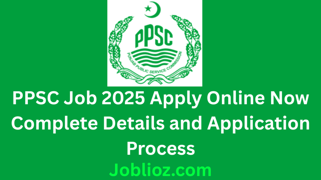 PPSC Job 2025 Apply Online Now Complete Details and Application Process