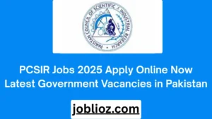PCSIR Jobs 2025 Apply Online Now Latest Government Vacancies in Pakistan